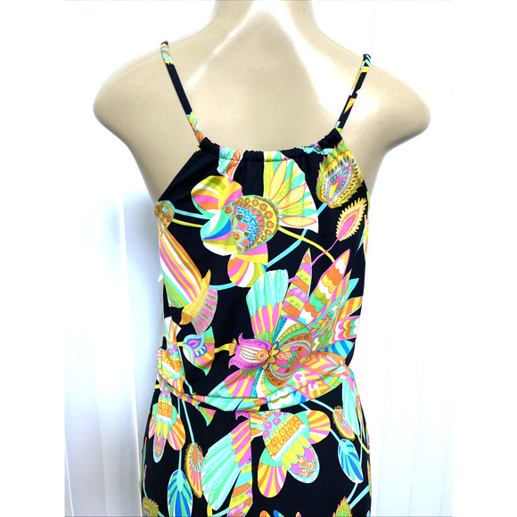 NWT Trina Turk TAHITIAN Jumpsuit Romper Swim Cover Up Floral Sleeveless S - Picture 5 of 11